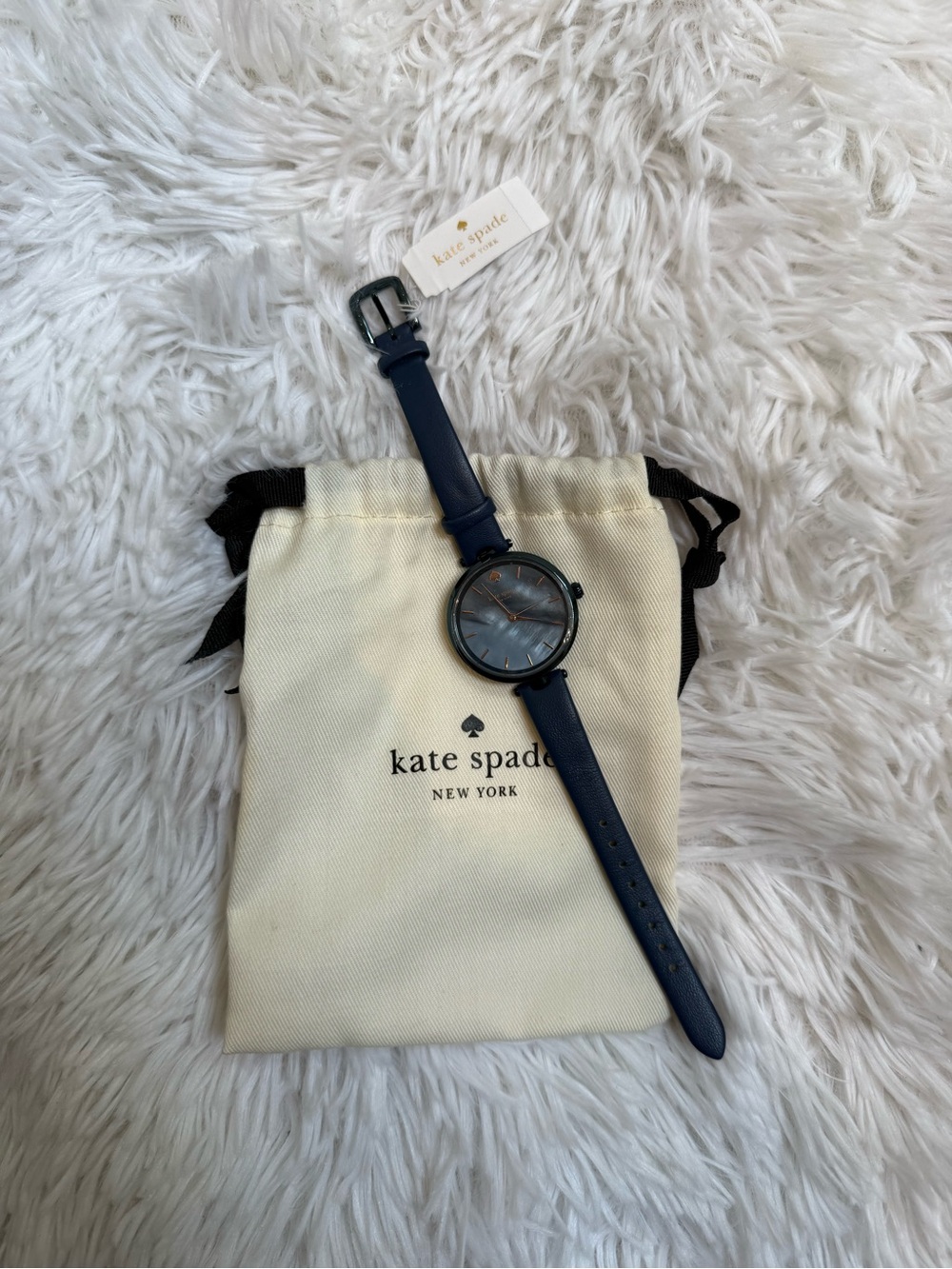 NWT Kate Spade Navy Leather Strap Watch